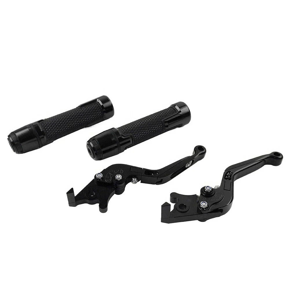 Black Brake Clutch Lever Grip Set for Yamaha FJR XJR 1300 (2001-2008)