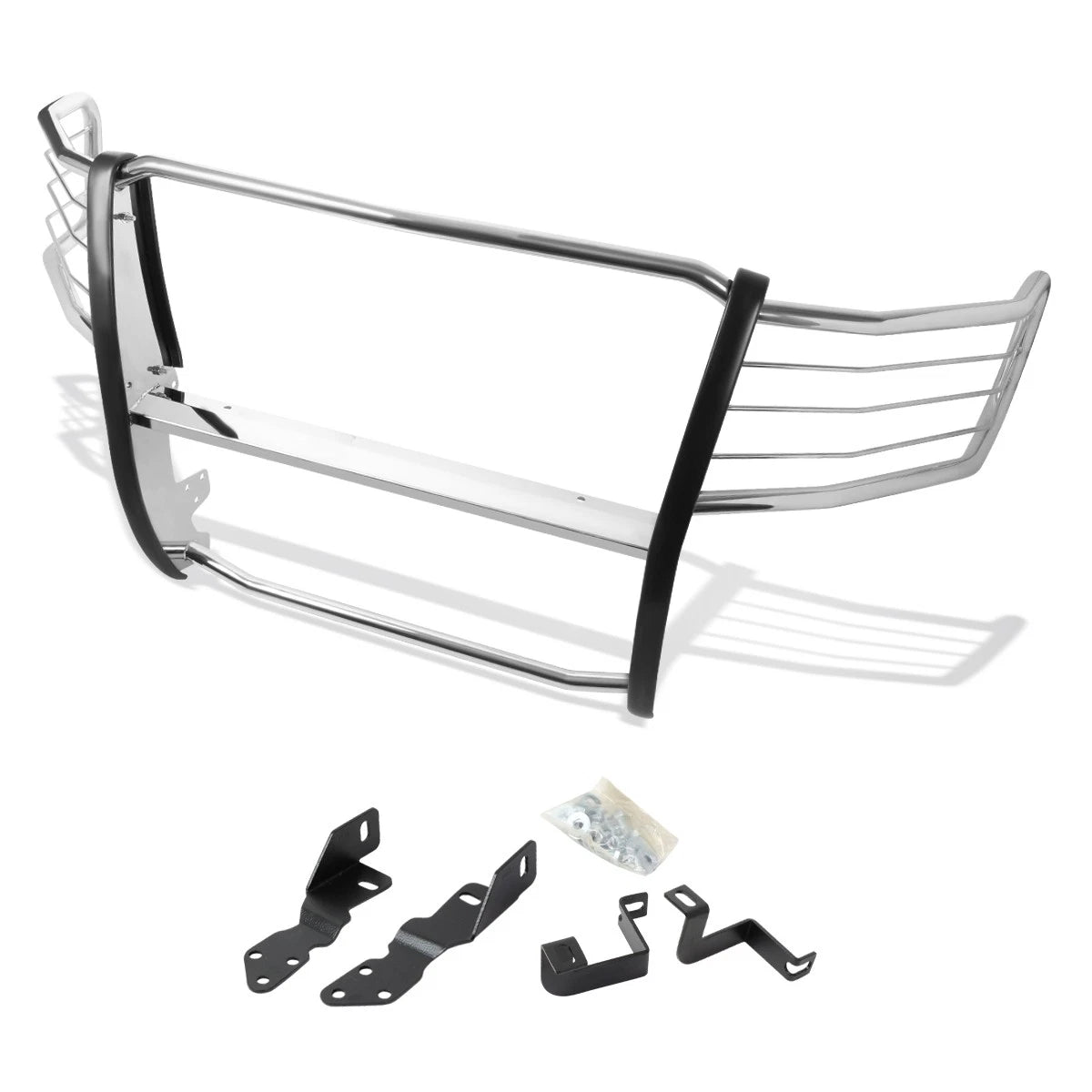 Chrome Bumper Brush Grill Guard for Chevy Silverado 2500/3500 HD (2007–2013)
