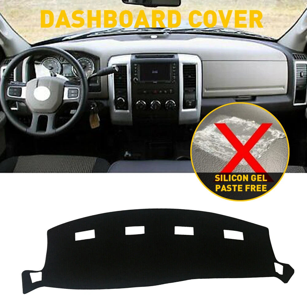 Dash Cover Mat for Dodge Ram 1500 2500 3500 (2002–2008) Black