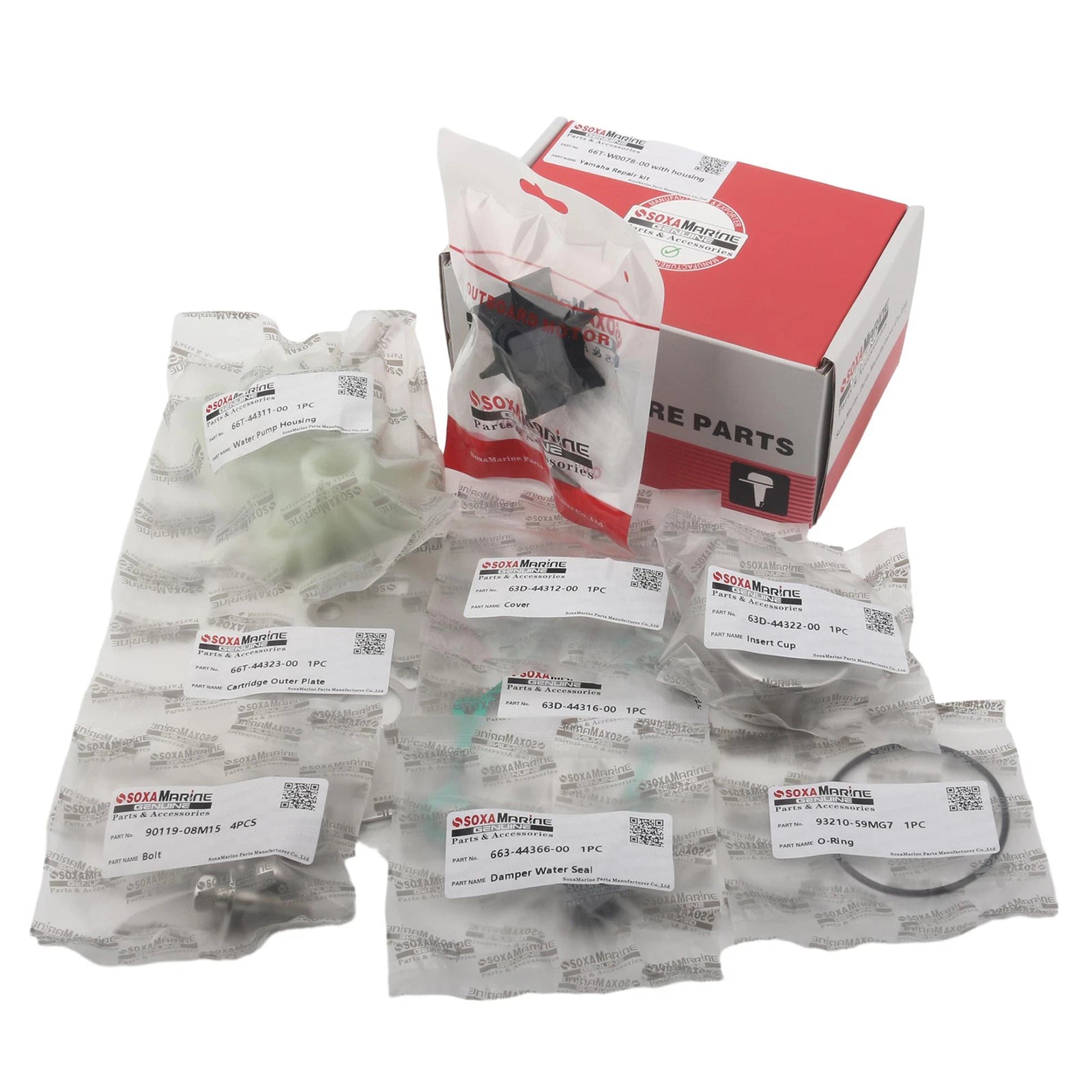 Water Pump Rebuild Service Kit for Yamaha Outboard (66T-W0078-00)