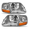 Clear Lens Crystal Headlight Set w/Parking Light for 1997-2003 Ford F-150 [G2]