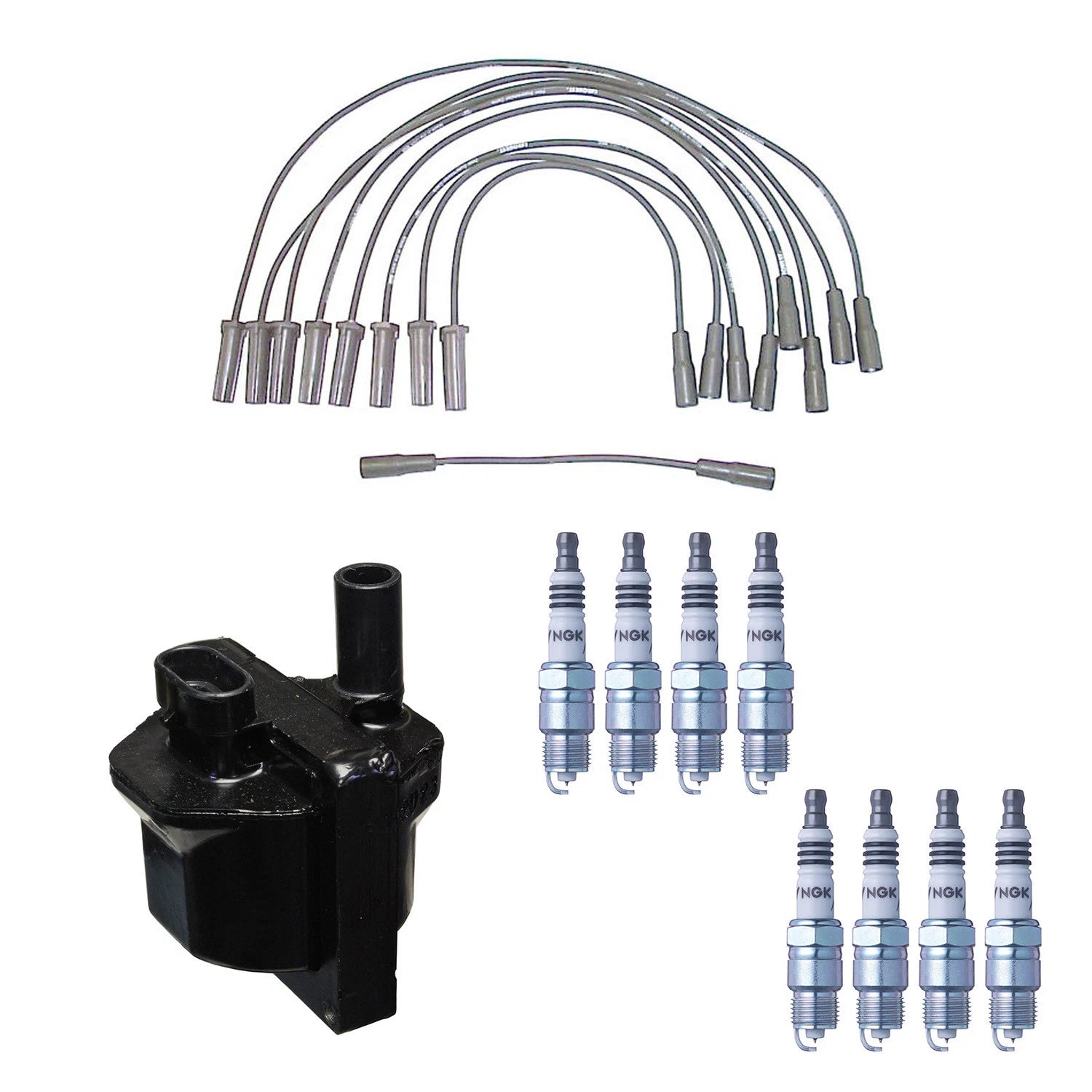 Denso Ignition Coil Wires & NGK Iridium Spark Plugs Kit for P30 P3500 (V8)