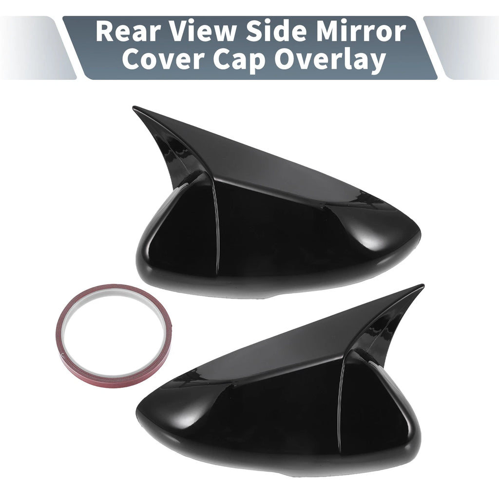 Pair Rearview Mirror Cover Overlay Gloss Black for Honda Accord (2018–2020)