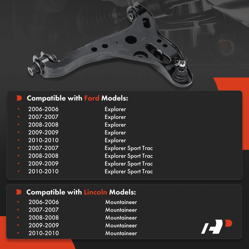 Front Left Lower Control Arm with Ball Joint for Ford Explorer (2006-2010)