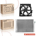 AC condenser and cooling fan assembly kit for BMW X6 (2008–2014)