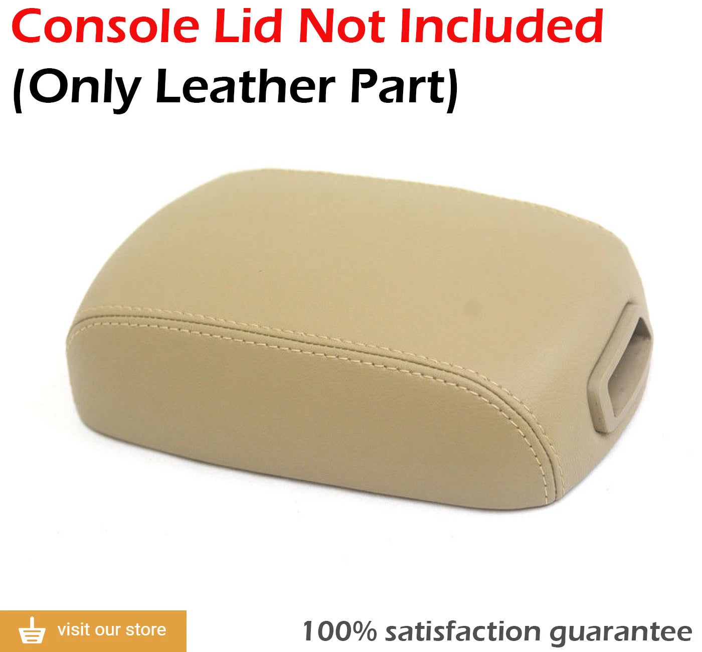 Center Console Armrest Cover for Kia Optima (2004–2008) Beige Leather