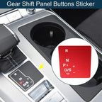 Gear Shift Panel Buttons Sticker for Audi A6 S6 A7 S7 Q7 SQ7 (2020–2023) Red