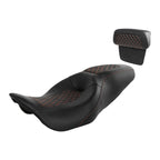 Driver Passenger Seat & Backrest for Harley Touring (2014–2023)
