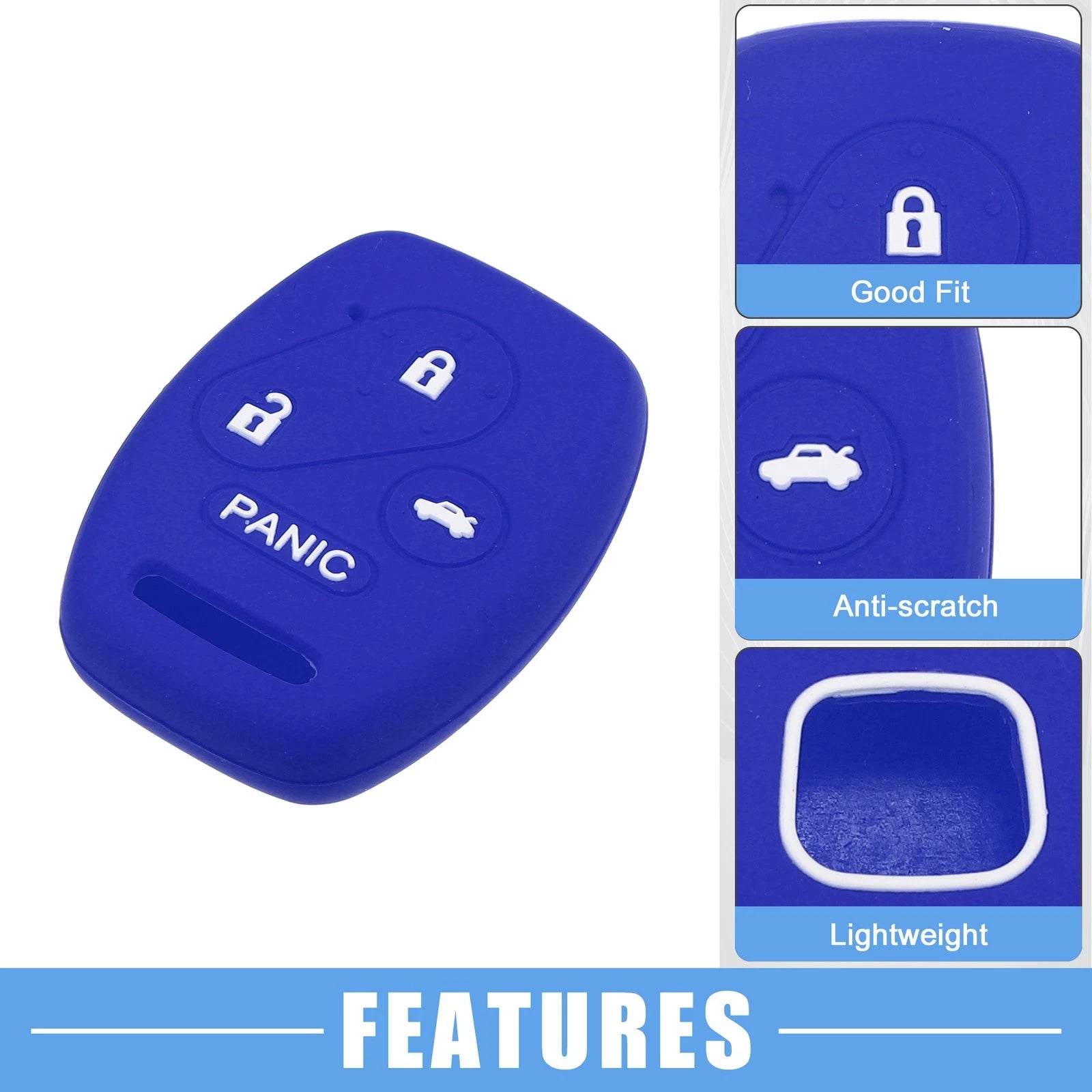 2X Smart Key Fob Cover for Honda Accord Civic CR-V Pilot (Pack of 2)