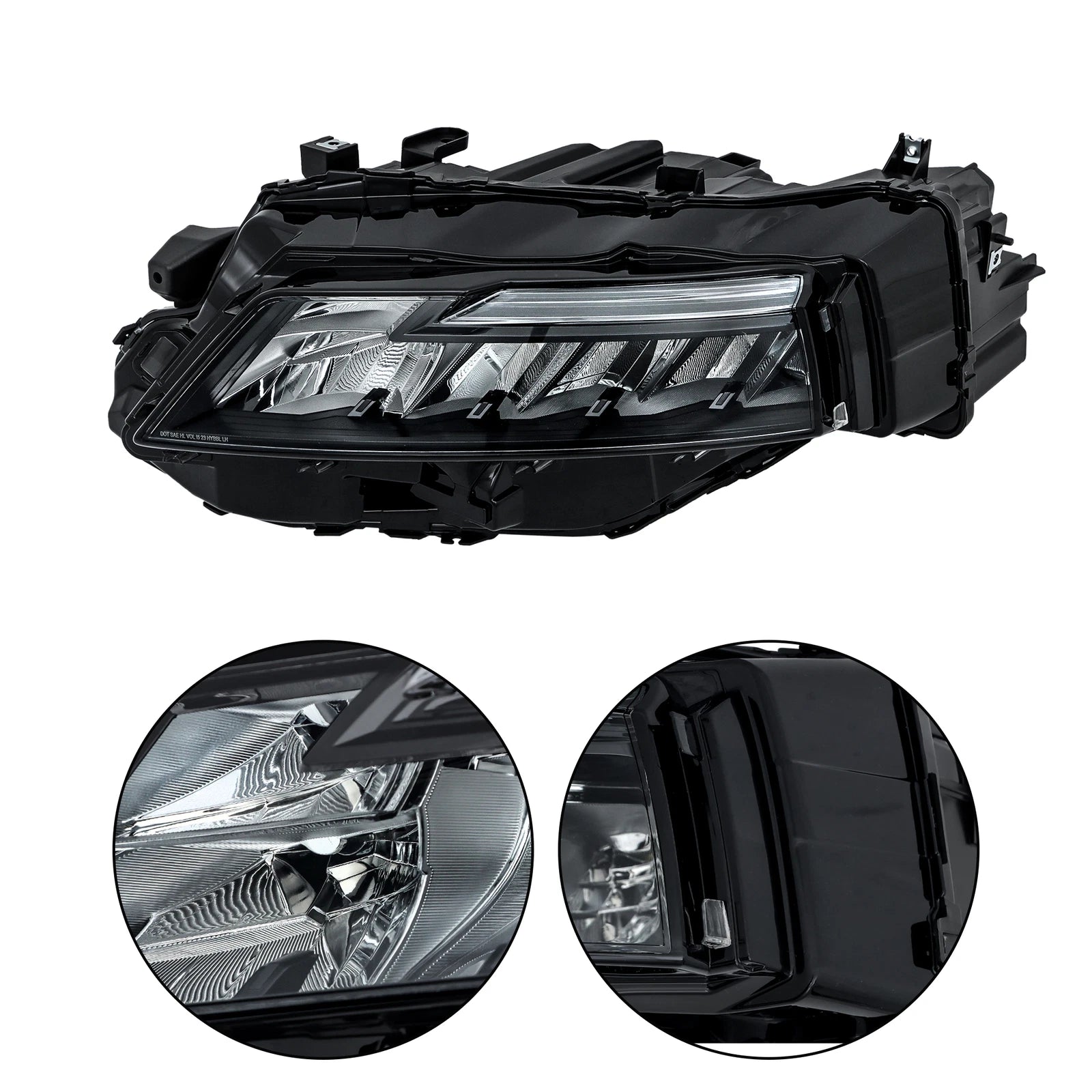 Full LED Headlight for Nissan Rogue S (2021–2023) Black Trim Left Side