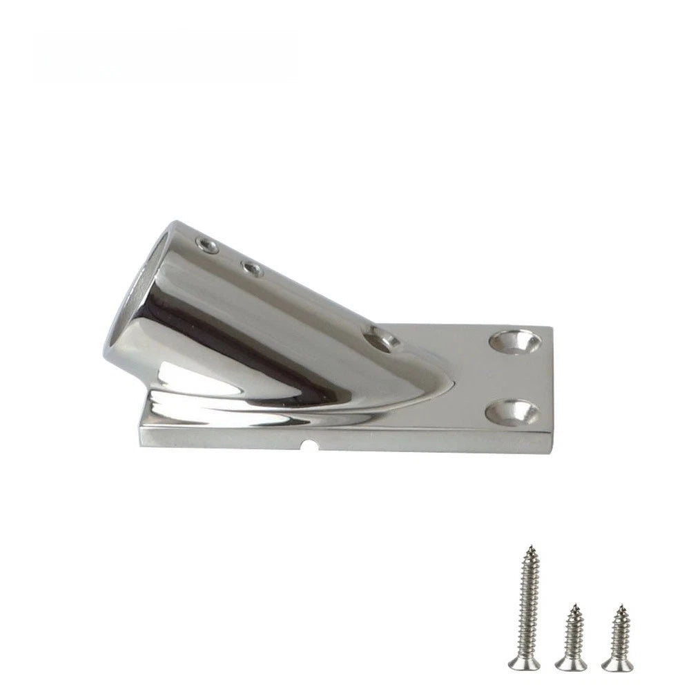 316 SS Rectangular Hand Rail Base for Yachts Boats (Fits 22mm 25mm Pipes)