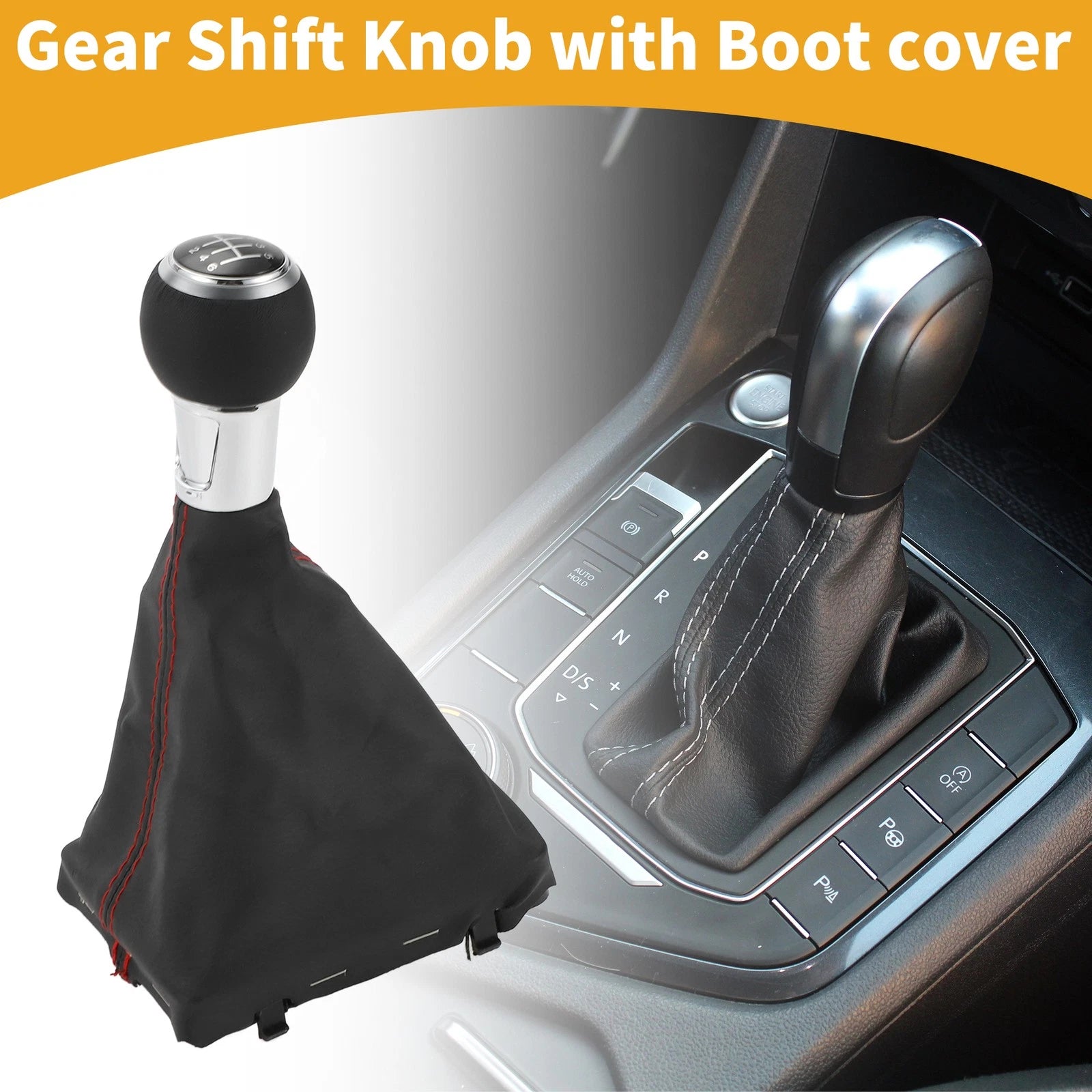 6 Speed Manual Shift Knob with Boot Cover for Audi A3 (2013–2020)