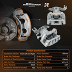 Set of 2 Rear Brake Calipers for Ford Five Hundred Freestyle (2005–2007)