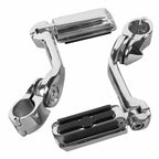 Mustache Engine Guard Crash Bar Footpegs Clamps for Harley Softail (2000-2017)