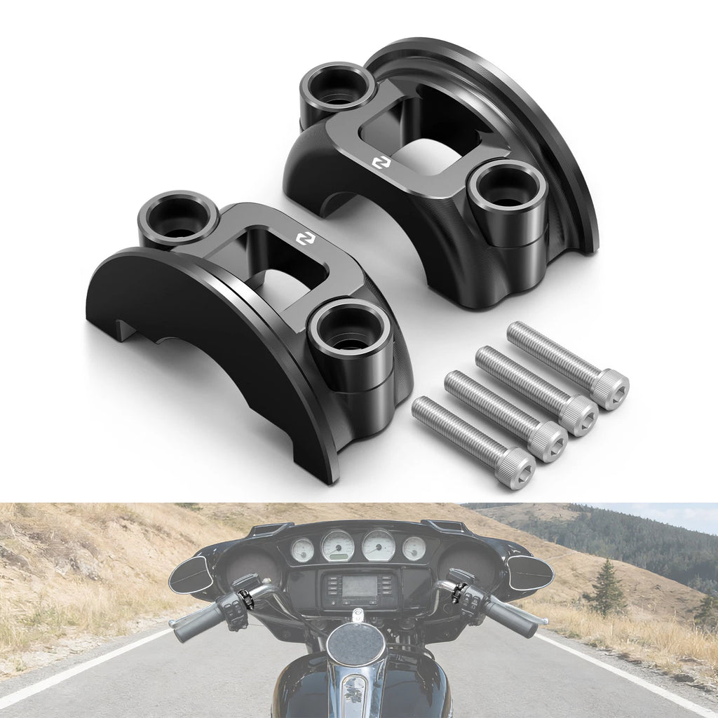 CNC Clutch Brake Control Perch Half Clamps for Harley Softail (2000–2023)