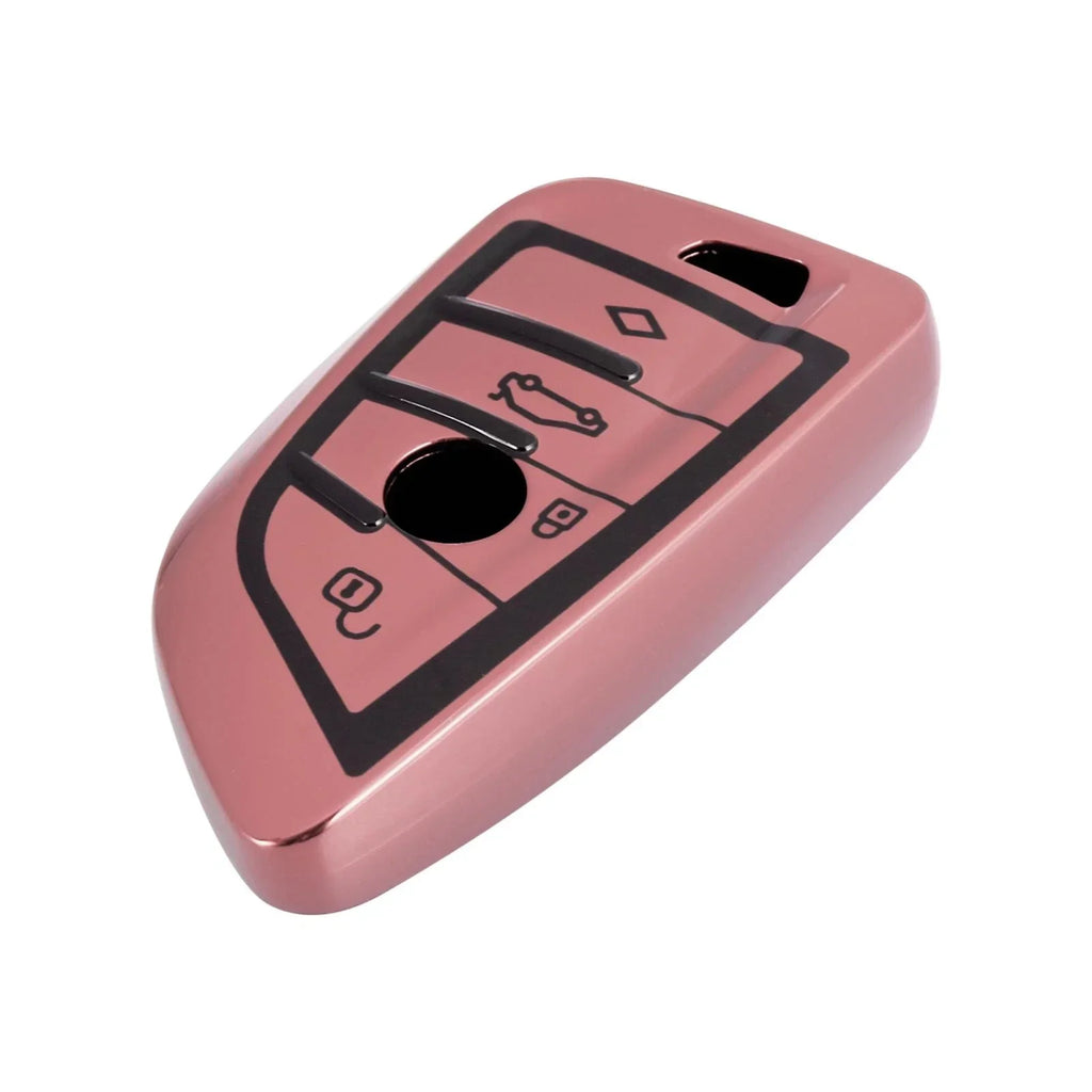 Key Fob Cover for BMW X1 X3 X5 X6 TPU Black Pink