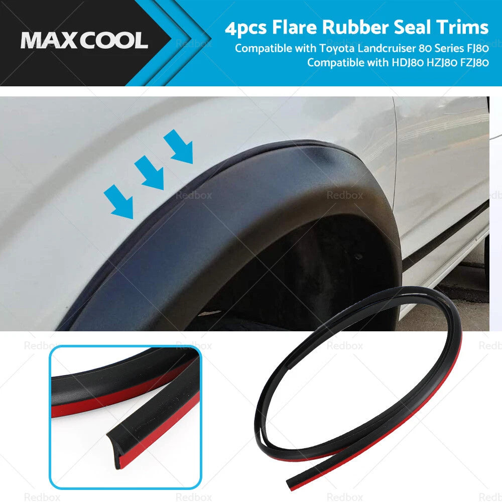 4X Rubber Seal Trim for Toyota Landcruiser 80 Series (1990–1997)