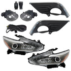 RH+LH Fog Lights & Headlights Projector for Nissan Altima (2016–2018)
