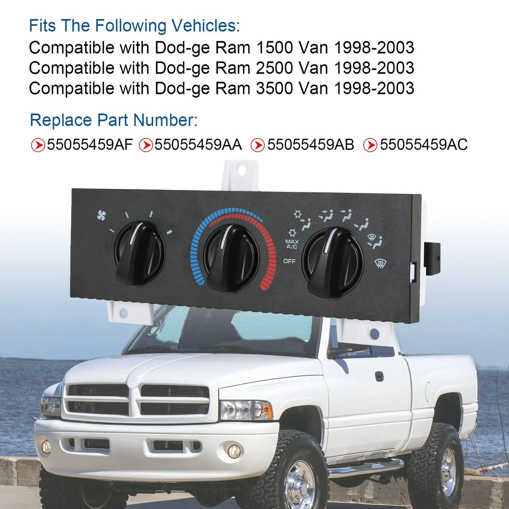 Climate Control Heater A/C for Dodge Ram Van 1500 2500 3500 (1998–2003)