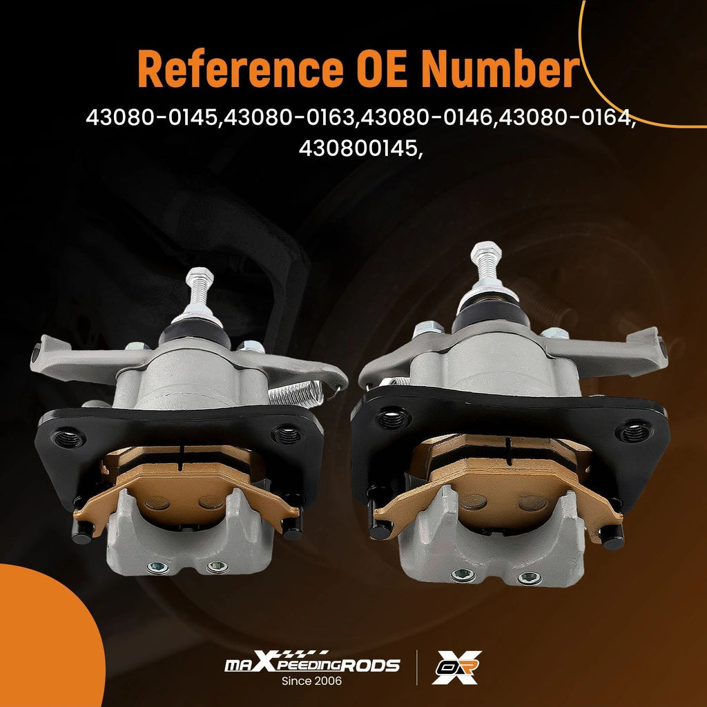 Set of 2 Rear Brake Calipers with Pads for Kawasaki Mule PRO-DX (2016–2023)
