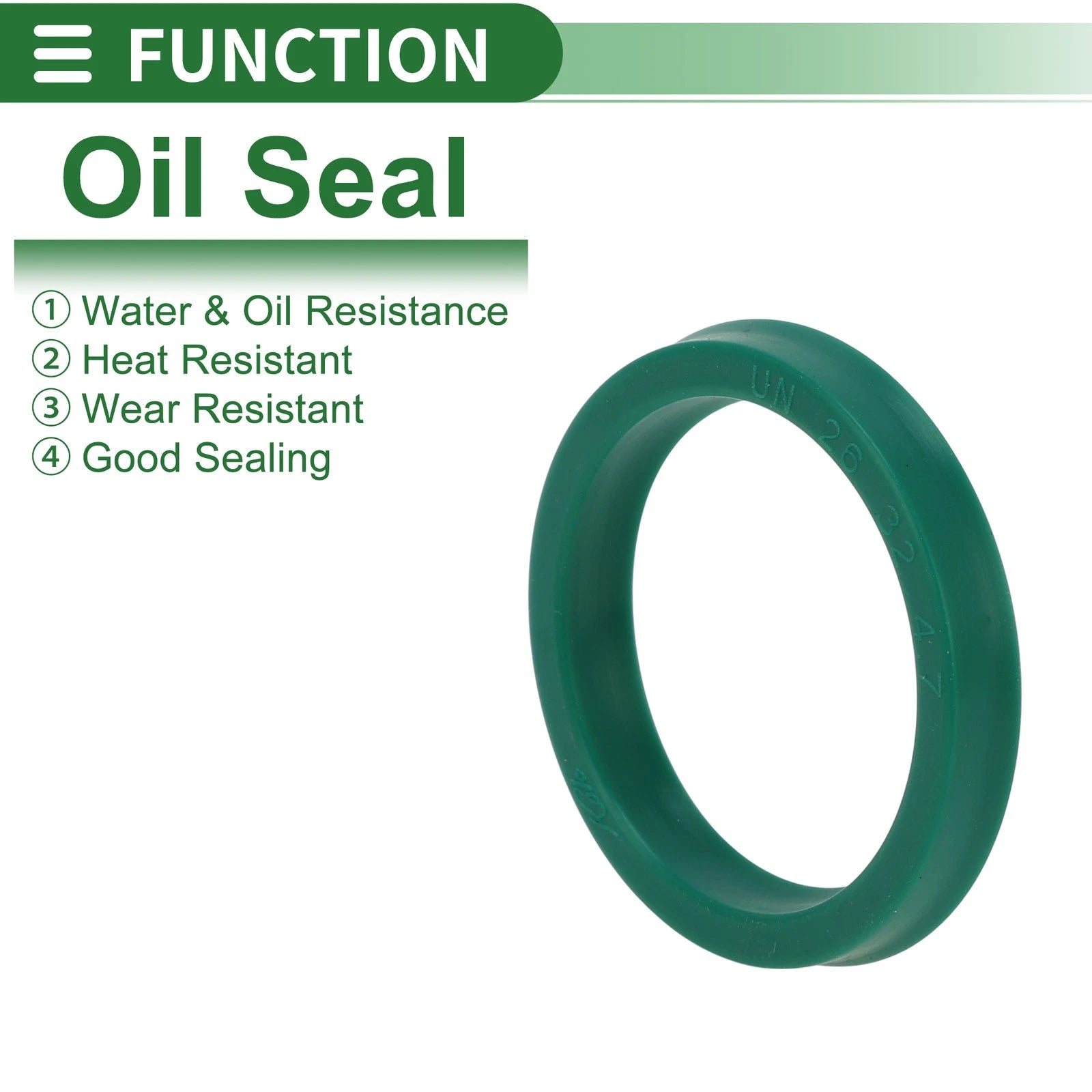 Set of 5 Oil Seal Rotary Shaft Seal 26x32x4.7mm High Pressure Green