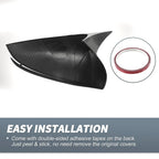 Rearview Mirror Cover Overlay Black Carbon Fiber for Hyundai Tucson (2022-2024)
