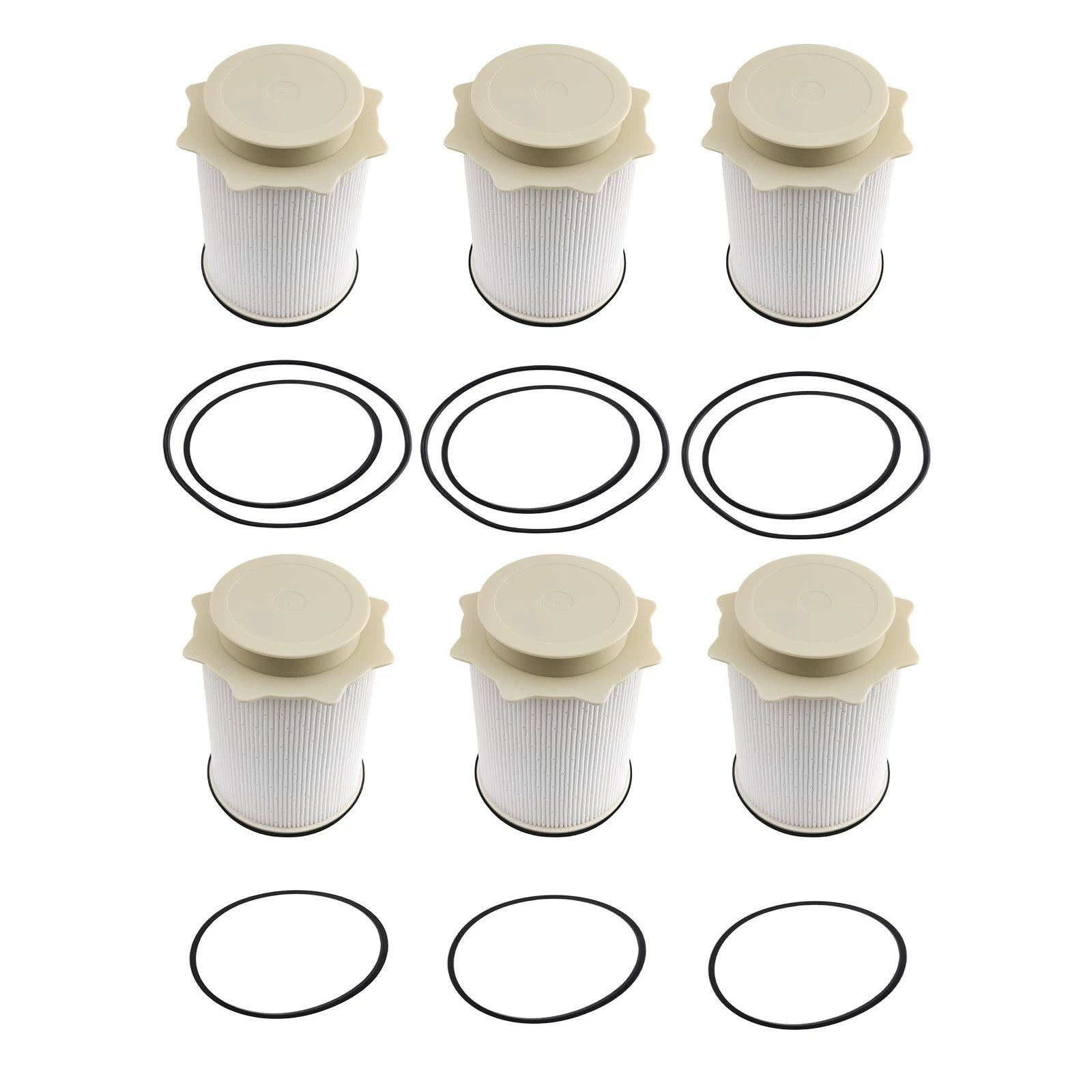 6PCS Fuel Filter Kit for Dodge Ram 2500 3500 4500 6.7L Cummins (2011–2017) 68157291AA