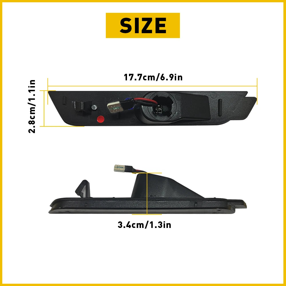 2X Smoked Rear Side Marker Lights for Chevrolet Camaro (2010–2015)