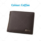 Set of 2 Cowhide Leather Wallets with Coin Purse & Card Slots