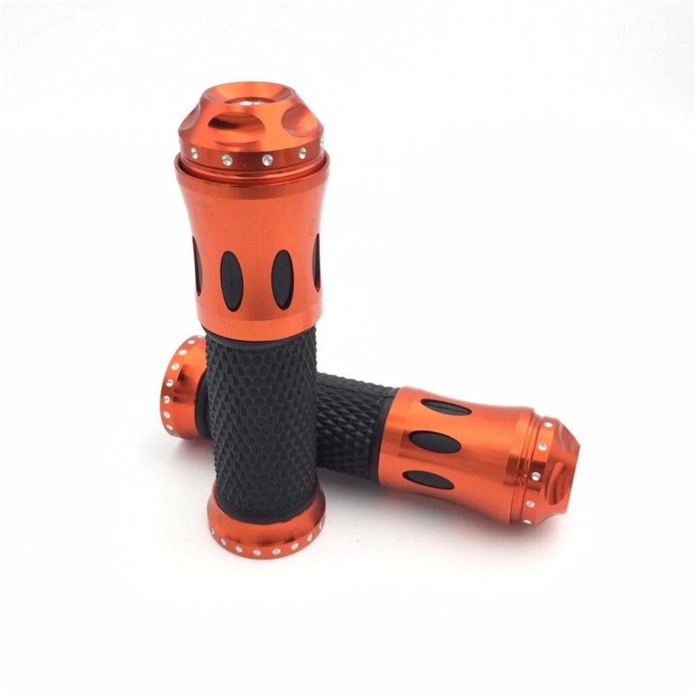 7/8" Dark Orange Non-Slip Rubber Handlebar Grip for Kawasaki Ninja ZX12 Versys KLX (2000–2023)