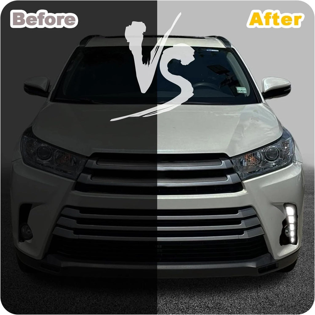 LED Daytime Running Light Fog Light with Turn Signal for Toyota Highlander (2017–2019)