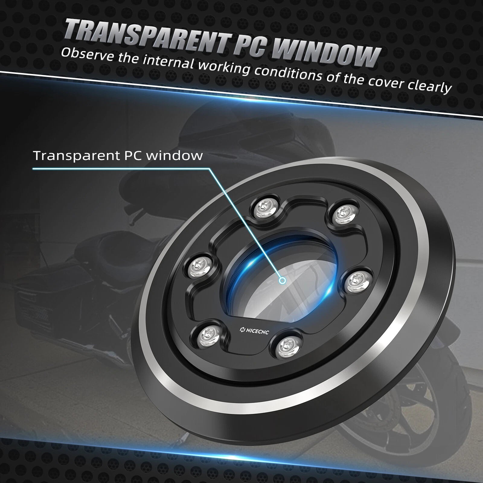 CNC Transparent Side Alternator Plug Cover for Harley Nightster RH975 (2023–2024)