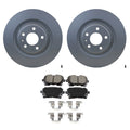 Set of 4 Hella Rear Rotors & Akebono EURO Ceramic Disc Brake Pads for Audi Q5 S4 S5