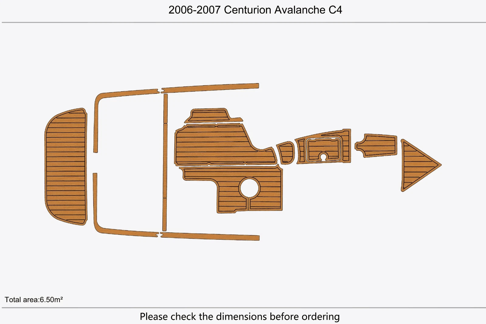 EVA Teak Flooring for Centurion Avalanche C4 (2007)