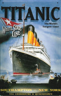 Vintage Replica Tin Metal Sign Titanic Steam Boat Liner Ocean Ship 680