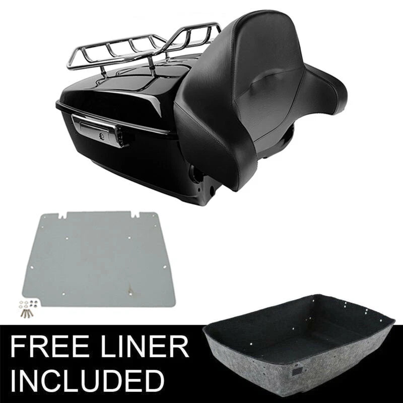 Chrome Trunk Rack Plate for Harley Touring Street Road Glide (2014–2026)