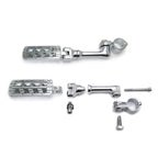 Chrome Dominator CNC FootPeg 1.25" w/ 4.5" Mounting Bracket for Harley Softail