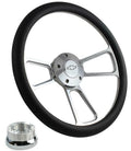 Billet Steering Wheel 14 Inch Black Wrap for Ford F-150 (2009–2020)