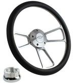 Billet Steering Wheel 14 Inch Black Wrap for Ford F-150 (2009–2020)