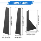 6 Pcs Door Pillar Window Trim for Hyundai Kona Carbon Fiber Black 2018-2023