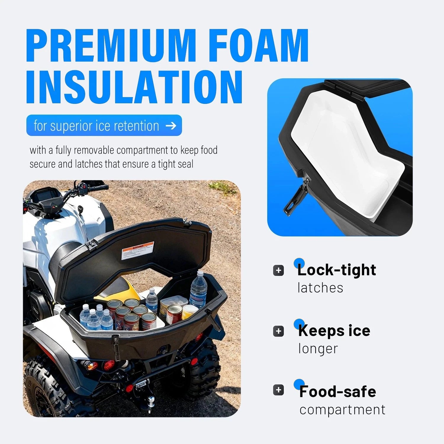 30L Rear Storage Cooler Box for Can-Am Renegade Outlander Maverick