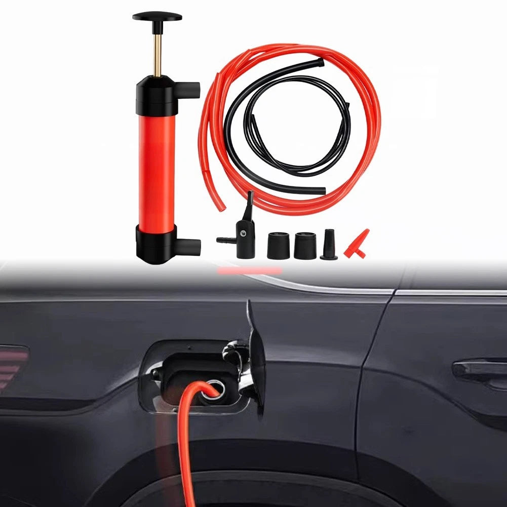 Antifreeze Hand Pump with Trim-to-Fit Hose & Extended Pipe Siphon Accessories
