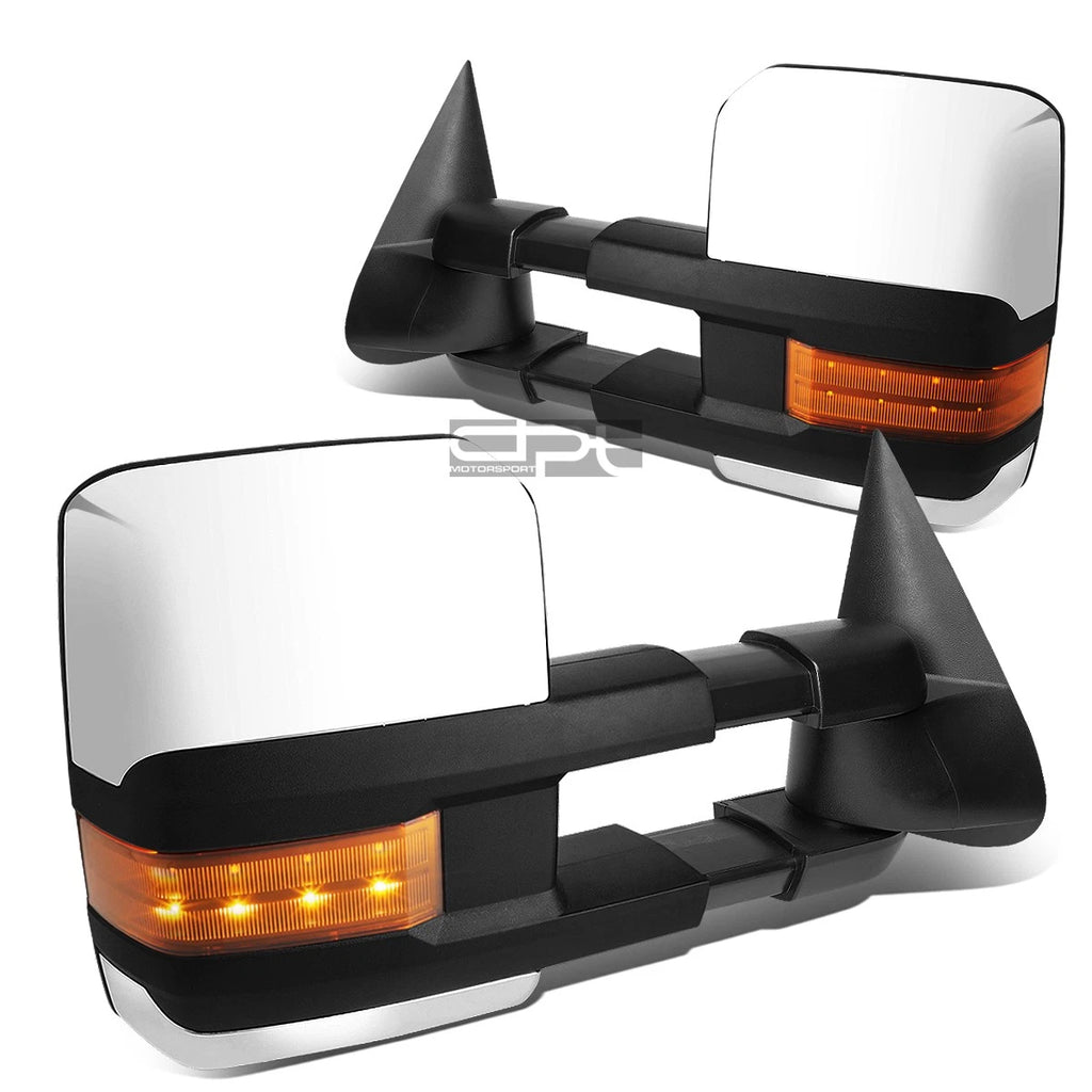 Power+Heat Chrome Towing Side Telescoping Mirror for Silverado (1999–2002)