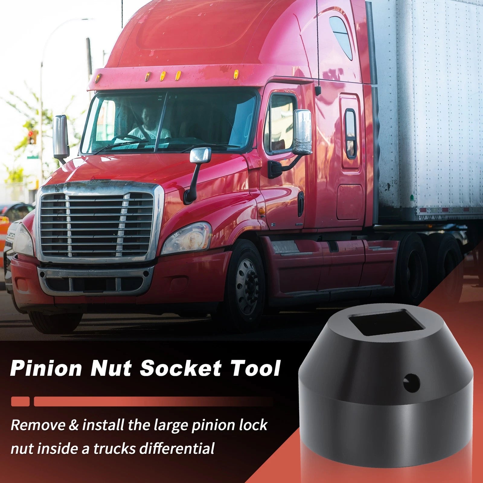 6 PT Pinion Nut Socket Tool for Mercedes Freightliner Trucks (W742589020700)