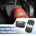 2X Gas Pedal Brake Pedal Pad Cover for Toyota C-HR (2016–2018) Silver Tone