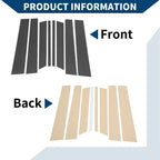 8pcs Door Pillar Window Trim for Ford Territory (2019–2021) Carbon Fiber Black