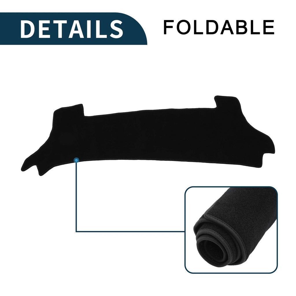 Dashboard Cover Mat for Toyota Prius (2023–2024) - Black, Set of 1