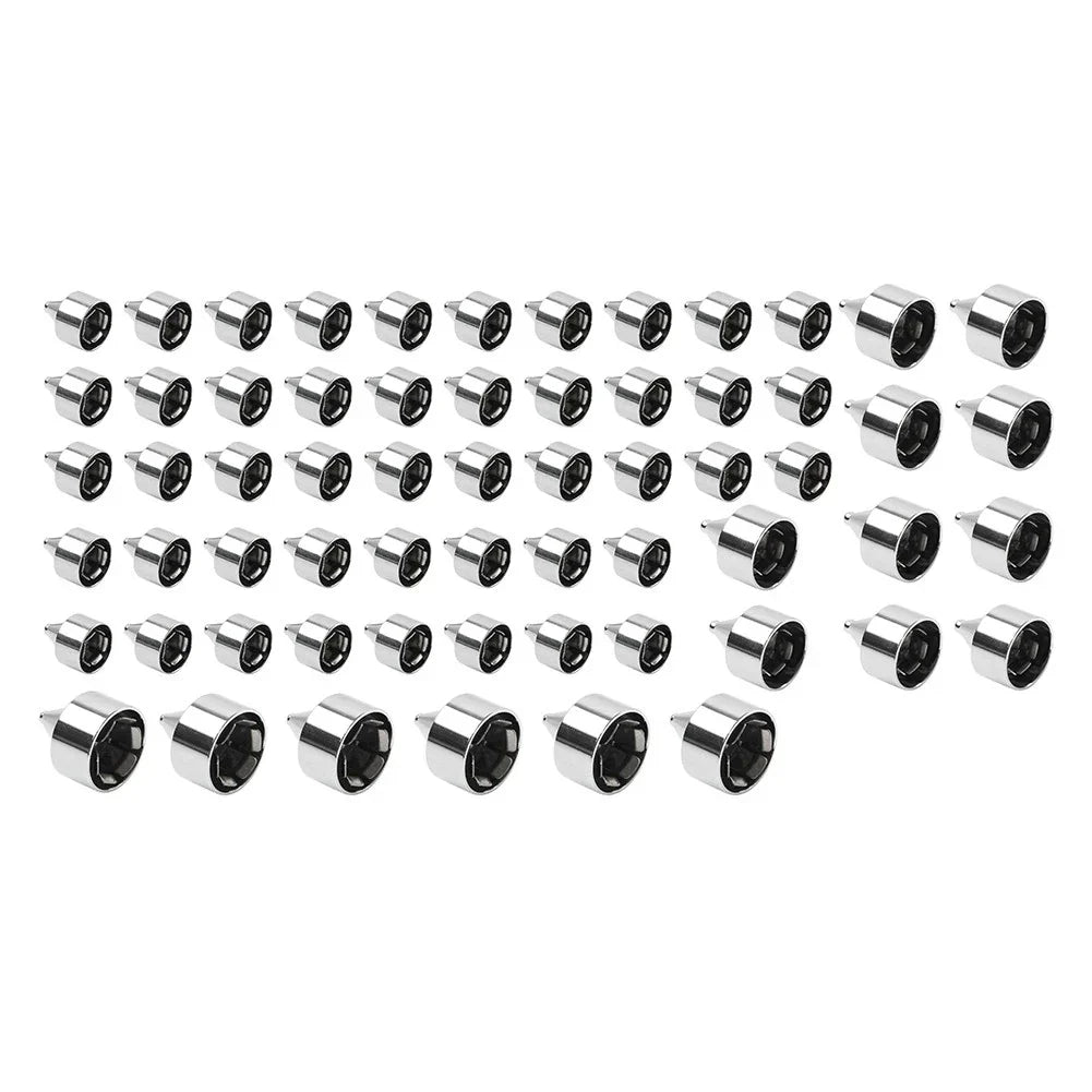 62X Engine Bolt Chrome Cap Kit for Harley Touring Road King Softail Trike (18-24)