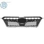Front Bumper Upper Grille for Subaru XV Crosstrek (2013-2015) Black Mesh Chrome