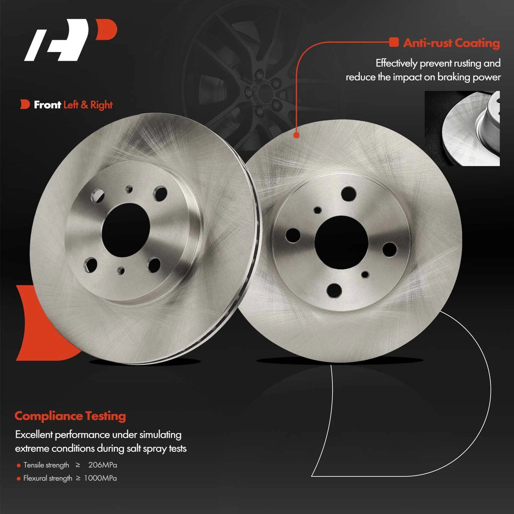 Front Brake Rotors and Ceramic Pads for Toyota Echo and MR2 Spyder (2001–2005)